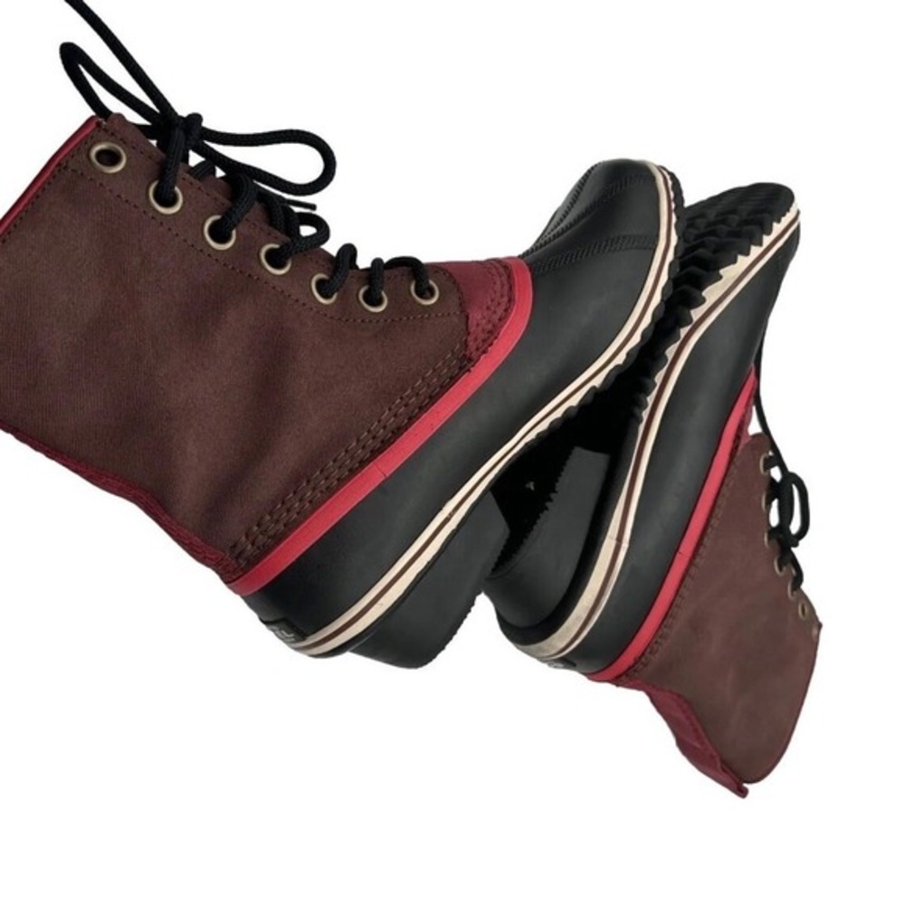 Sorel Waterproof Duck Boots Burgundy Black Lace Up Winter Snow 11 Gorpcore 13-01 - Picture 10 of 13